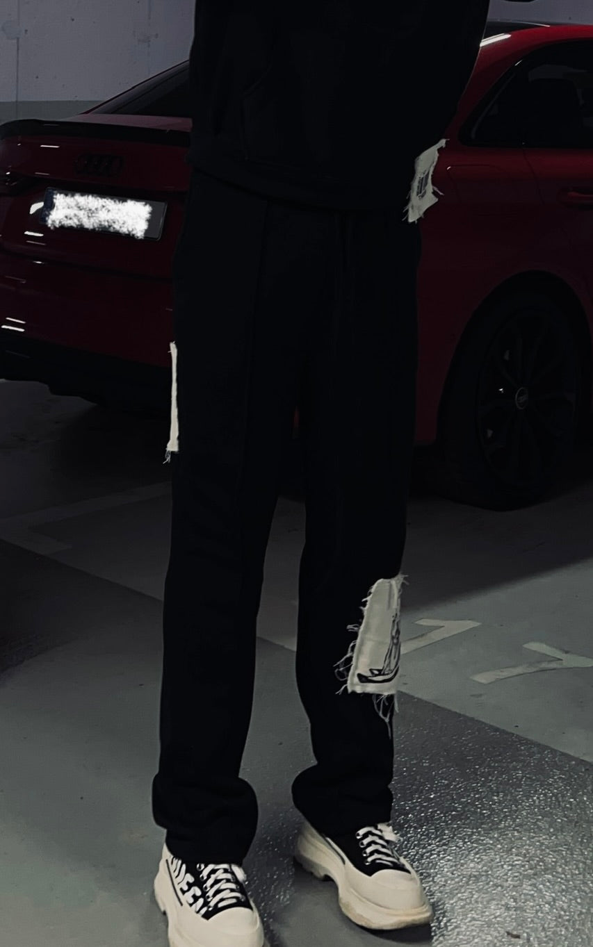 Pantaloni Patched// negru