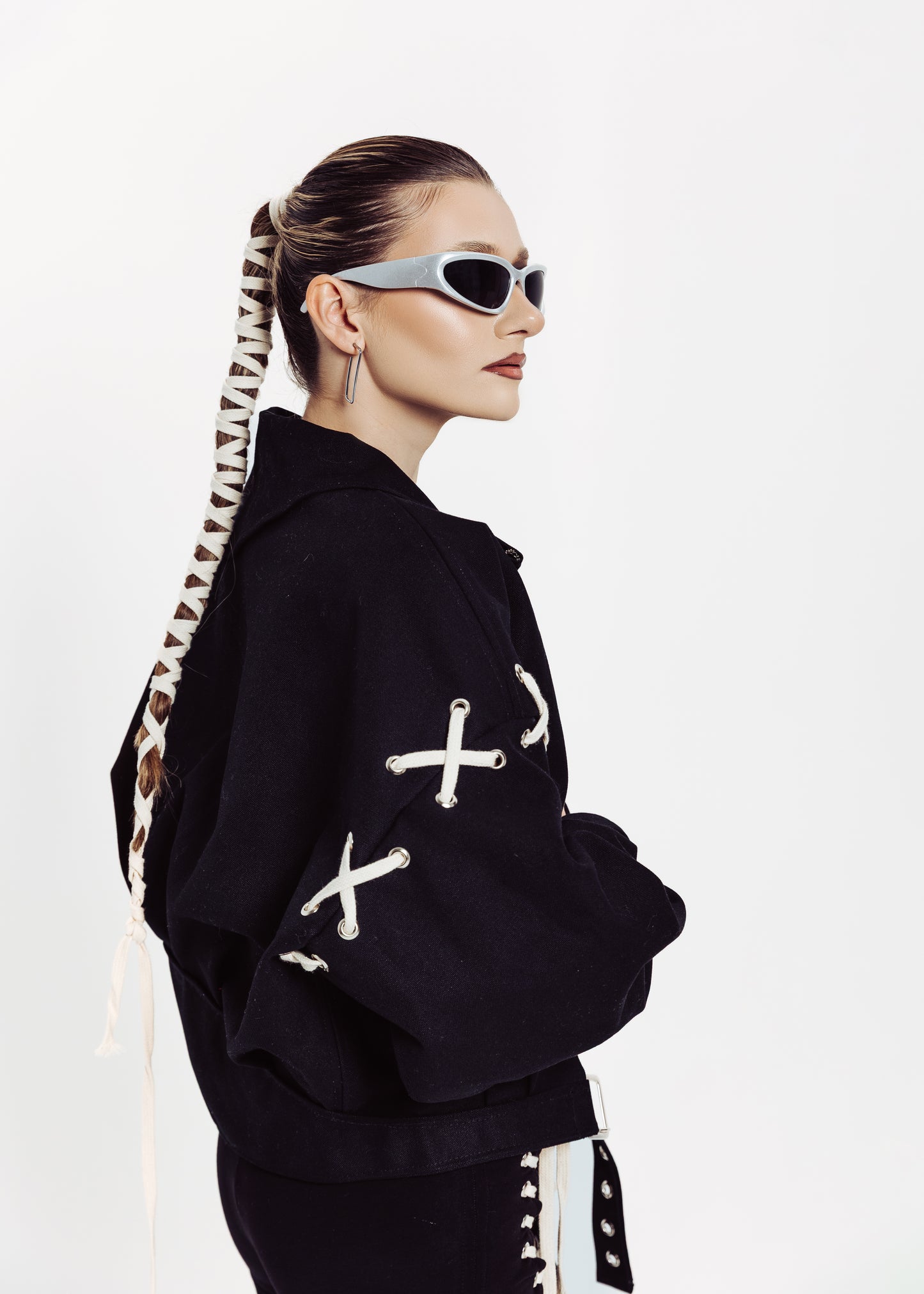 Geacă Denim Nijy - alb//negru