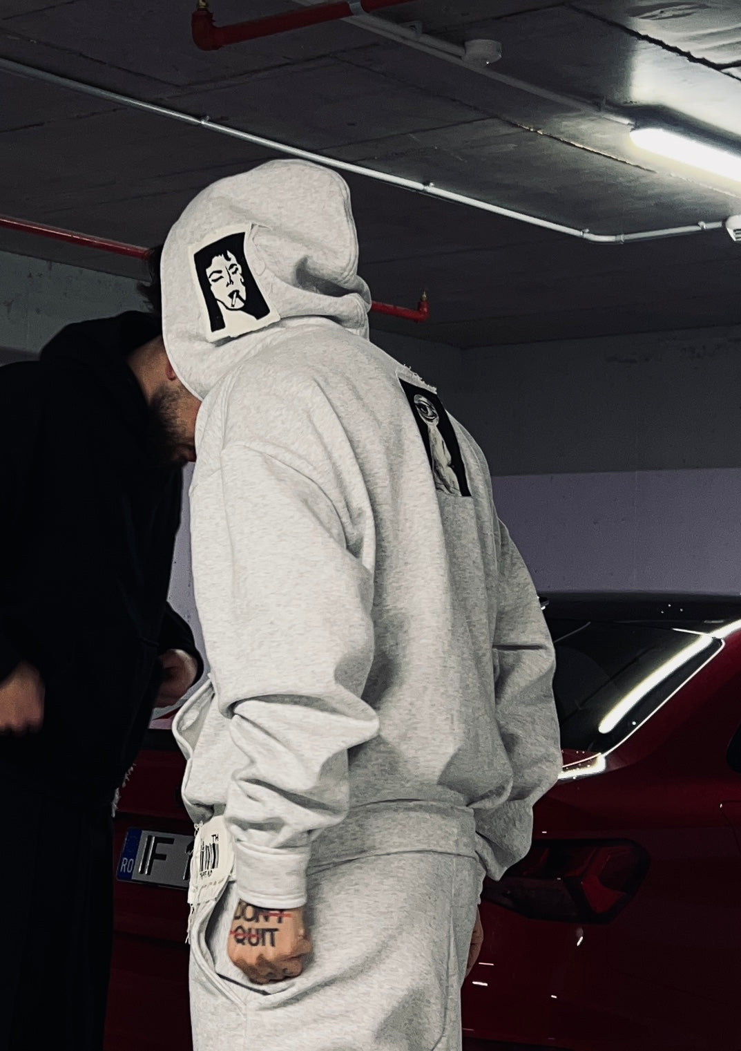 Hanorac oversized Patched // gri