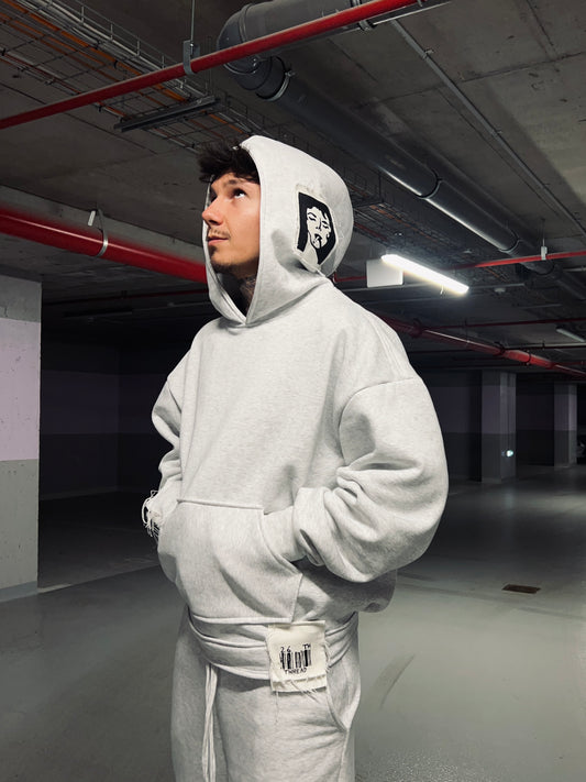 Hanorac oversized Patched // gri