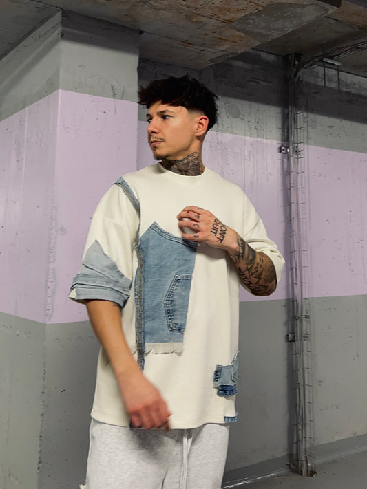 Tricou oversized - Denim