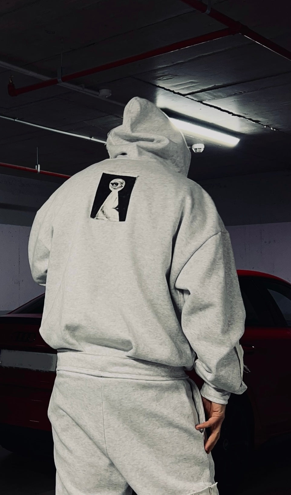 Hanorac oversized Patched // gri