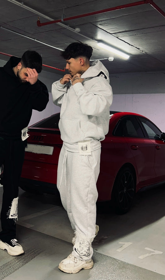 Trening oversized Patched // gri