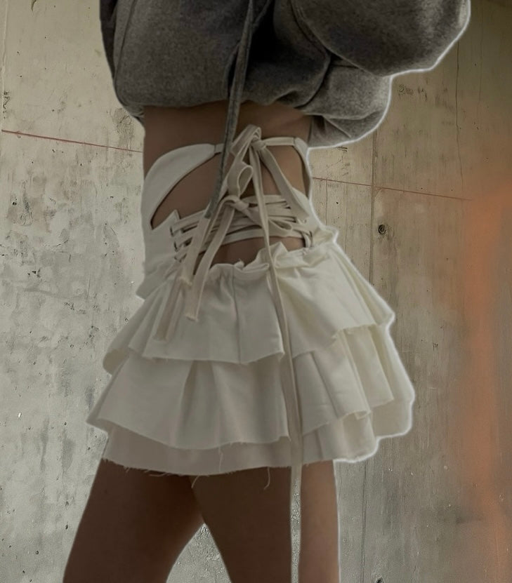 Fustă Mallorie - alb//negru